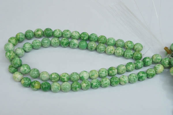 CRF184 15.5 inches 12mm round dyed rain flower stone beads wholesale
