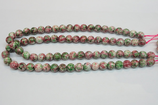 CRF25 15.5 inches 12mm round dyed rain flower stone beads wholesale