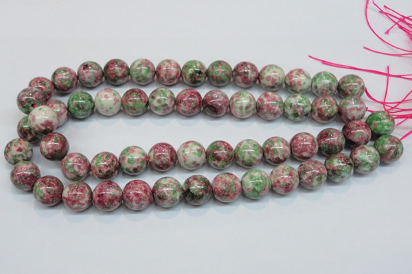 CRF27 15.5 inches 16mm round dyed rain flower stone beads wholesale