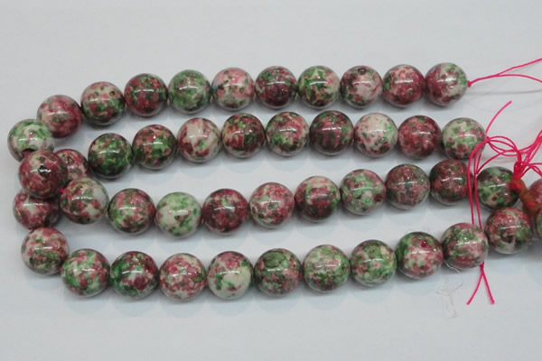 CRF28 15.5 inches 18mm round dyed rain flower stone beads wholesale