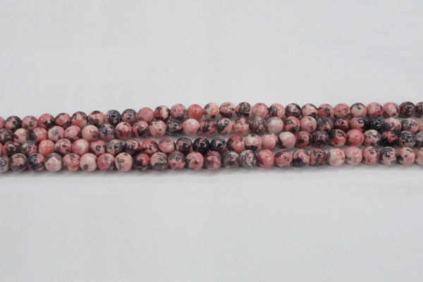 CRF300 15.5 inches 4mm round dyed rain flower stone beads wholesale