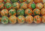 CRF309 15.5 inches 8mm round dyed rain flower stone beads wholesale