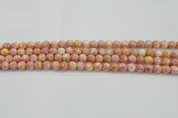 CRF315 15.5 inches 6mm round dyed rain flower stone beads wholesale