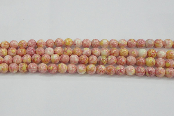 CRF317 15.5 inches 10mm round dyed rain flower stone beads wholesale