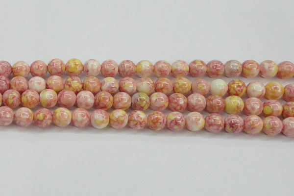 CRF319 15.5 inches 14mm round dyed rain flower stone beads wholesale