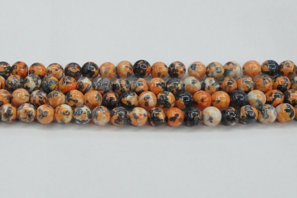 CRF326 15.5 inches 14mm round dyed rain flower stone beads wholesale