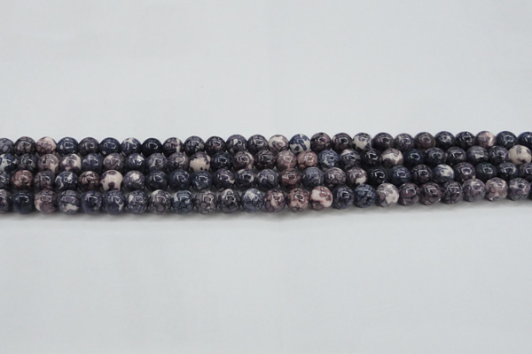 CRF335 15.5 inches 4mm round dyed rain flower stone beads wholesale