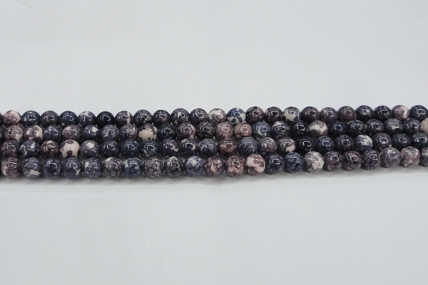 CRF336 15.5 inches 6mm round dyed rain flower stone beads wholesale