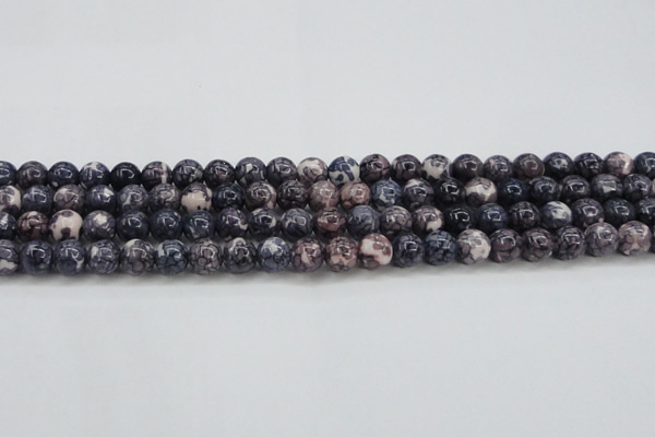 CRF337 15.5 inches 8mm round dyed rain flower stone beads wholesale