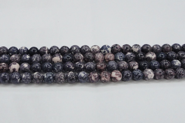 CRF339 15.5 inches 12mm round dyed rain flower stone beads wholesale