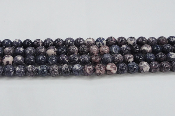 CRF340 15.5 inches 14mm round dyed rain flower stone beads wholesale