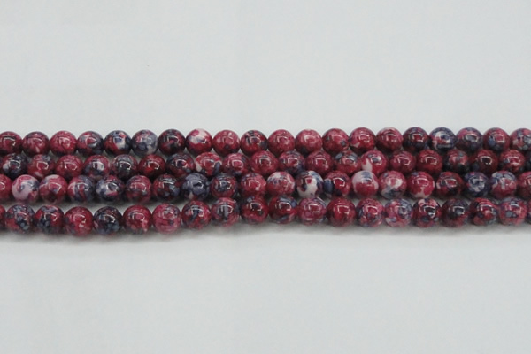 CRF345 15.5 inches 10mm round dyed rain flower stone beads wholesale