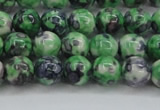 CRF350 15.5 inches 6mm round dyed rain flower stone beads wholesale