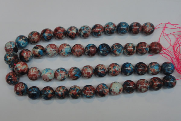 CRF38 15.5 inches 16mm round dyed rain flower stone beads wholesale