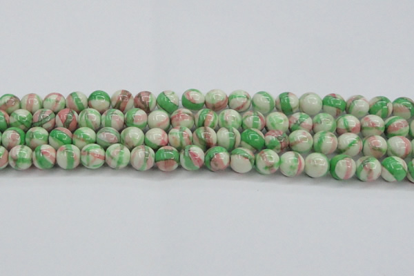 CRF384 15.5 inches 12mm round dyed rain flower stone beads wholesale