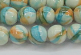 CRF396 15.5 inches 12mm round dyed rain flower stone beads wholesale