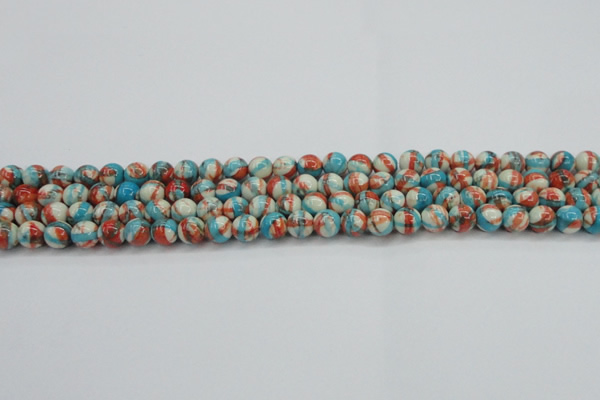 CRF398 15.5 inches 4mm round dyed rain flower stone beads wholesale