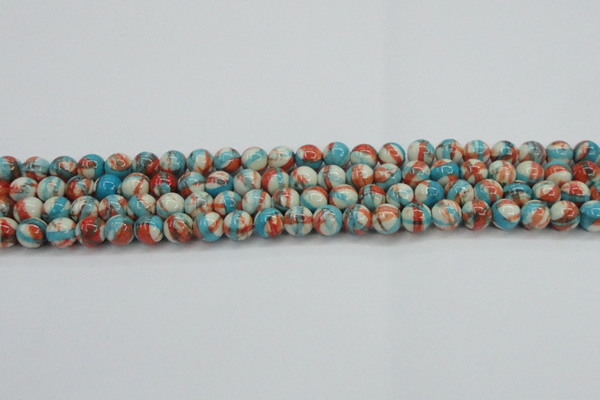 CRF399 15.5 inches 6mm round dyed rain flower stone beads wholesale