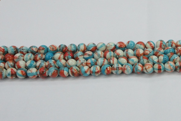 CRF401 15.5 inches 10mm round dyed rain flower stone beads wholesale