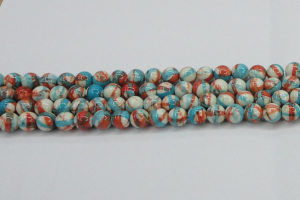 CRF402 15.5 inches 12mm round dyed rain flower stone beads wholesale