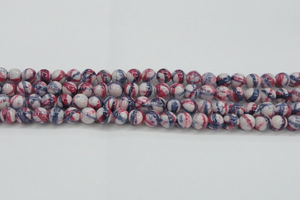 CRF407 15.5 inches 10mm round dyed rain flower stone beads wholesale