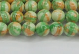 CRF417 15.5 inches 6mm round dyed rain flower stone beads wholesale