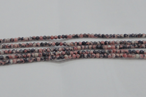 CRF445 15.5 inches 3mm round dyed rain flower stone beads wholesale