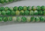 CRF454 15.5 inches 3mm round dyed rain flower stone beads wholesale