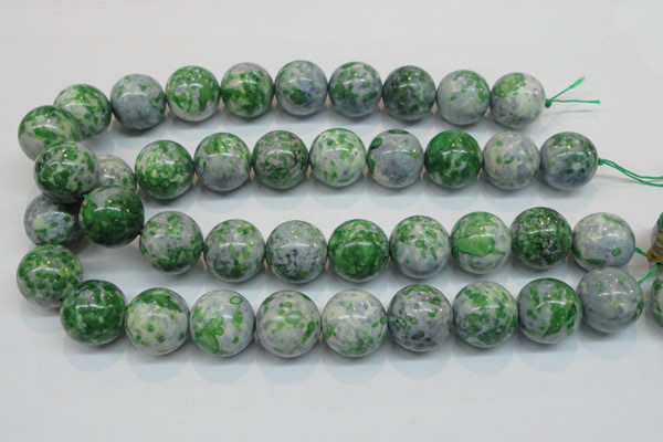 CRF49 15.5 inches 18mm round dyed rain flower stone beads wholesale