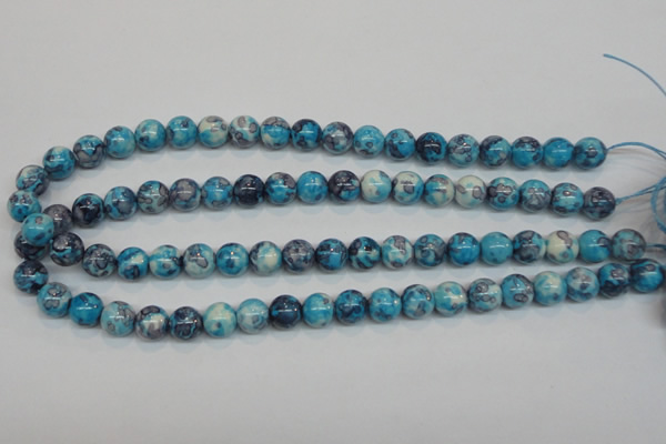 CRF58 15.5 inches 10mm round dyed rain flower stone beads wholesale