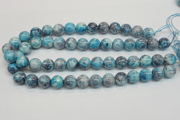 CRF60 15.5 inches 14mm round dyed rain flower stone beads wholesale