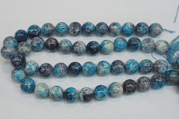 CRF61 15.5 inches 16mm round dyed rain flower stone beads wholesale