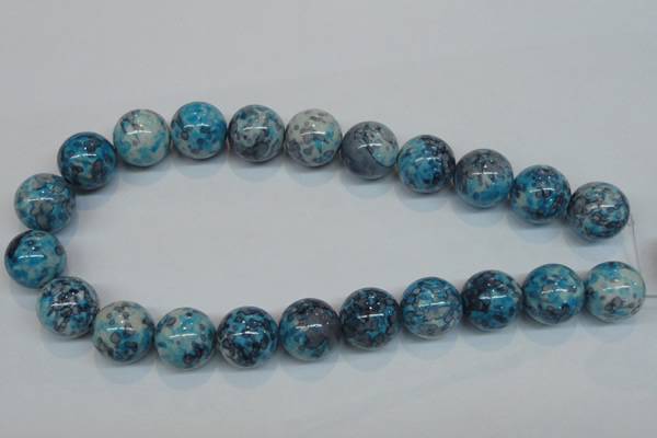 CRF62 15.5 inches 18mm round dyed rain flower stone beads wholesale