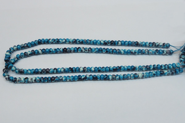 CRF66 15.5 inches 4*6mm rondelle dyed rain flower stone beads wholesale