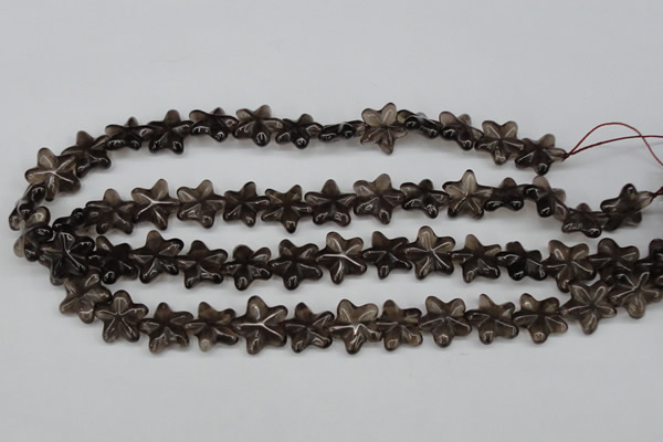 CRG16 15.5 inches 16*16mm star smoky quartz gemstone beads