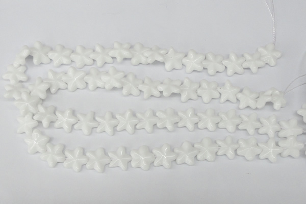 CRG20 15.5 inches 16*16mm star white agate gemstone beads wholesale