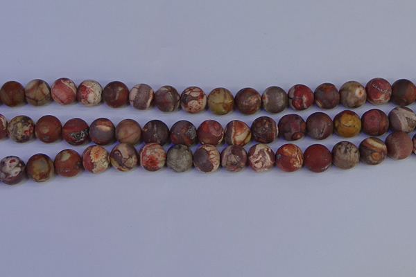 CRH513 15.5 inches 10mm round matte rhyolite gemstone beads