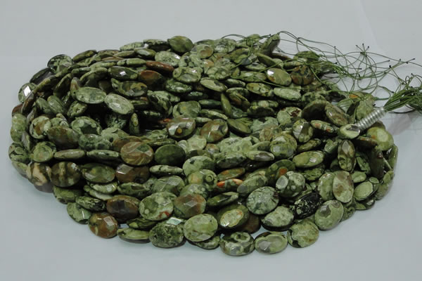 CRH91 15.5 inches 16*20mm faceted oval rhyolite beads wholesale