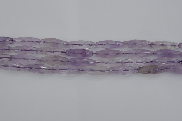 CRI04 15.5 inches 10*30mm faceted rice amethyst beads wholesale
