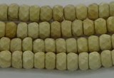 CRI220 15.5 inches 4*6mm faceted rondelle riverstone beads