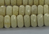 CRI223 15.5 inches 8*12mm faceted rondelle riverstone beads
