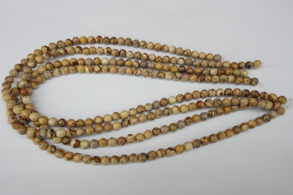 CRO09 15.5 inches 6mm round picture jasper beads wholesale