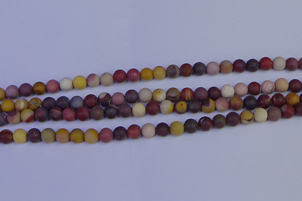 CRO1002 15.5 inches 8mm round matte mookaite gemstone beads