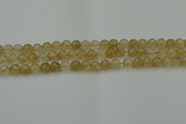 CRO1030 15.5 inches 4mm faceted round yellow watermelon quartz beads