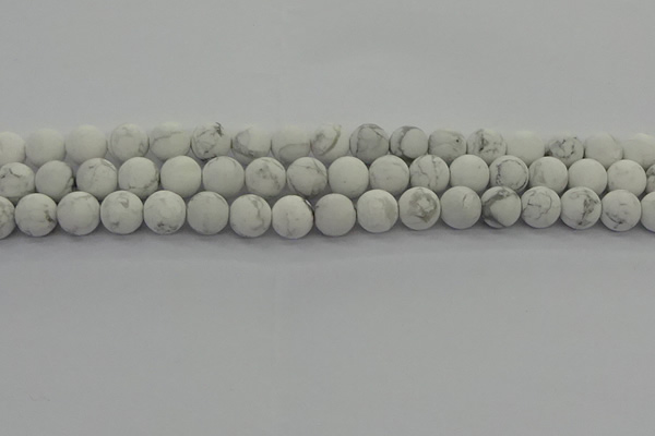 CRO1143 15.5 inches 10mm round matte white howlite beads