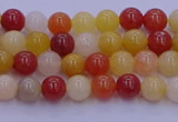 CRO1160 15.5 inches 4mm round golden silk jade beads wholesale