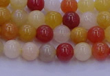 CRO1161 15.5 inches 6mm round golden silk jade beads wholesale