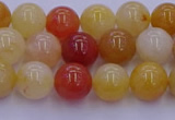 CRO1162 15.5 inches 8mm round golden silk jade beads wholesale
