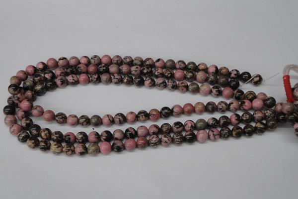 CRO121 15.5 inches 8mm round rhodonite gemstone beads wholesale