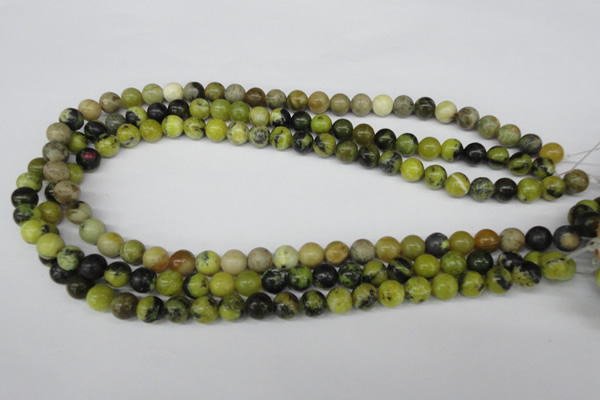 CRO134 15.5 inches 8mm round yellow turquoise beads wholesale